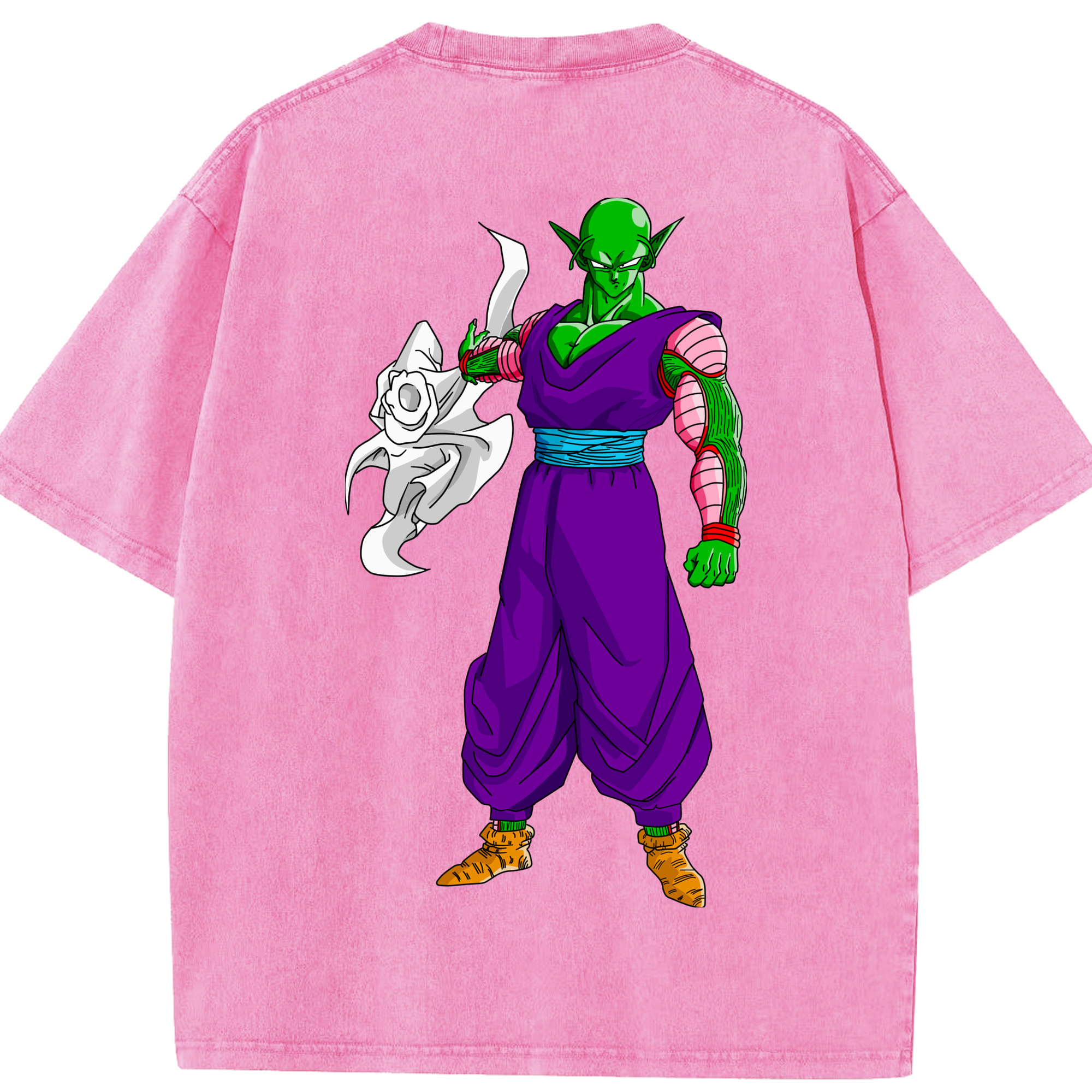 （画像用） ドラゴンボール ピッコロ DRAGON BALL Piccolo 綿100% ヴィンテージ風 半袖Tシャツ（背面プリント）